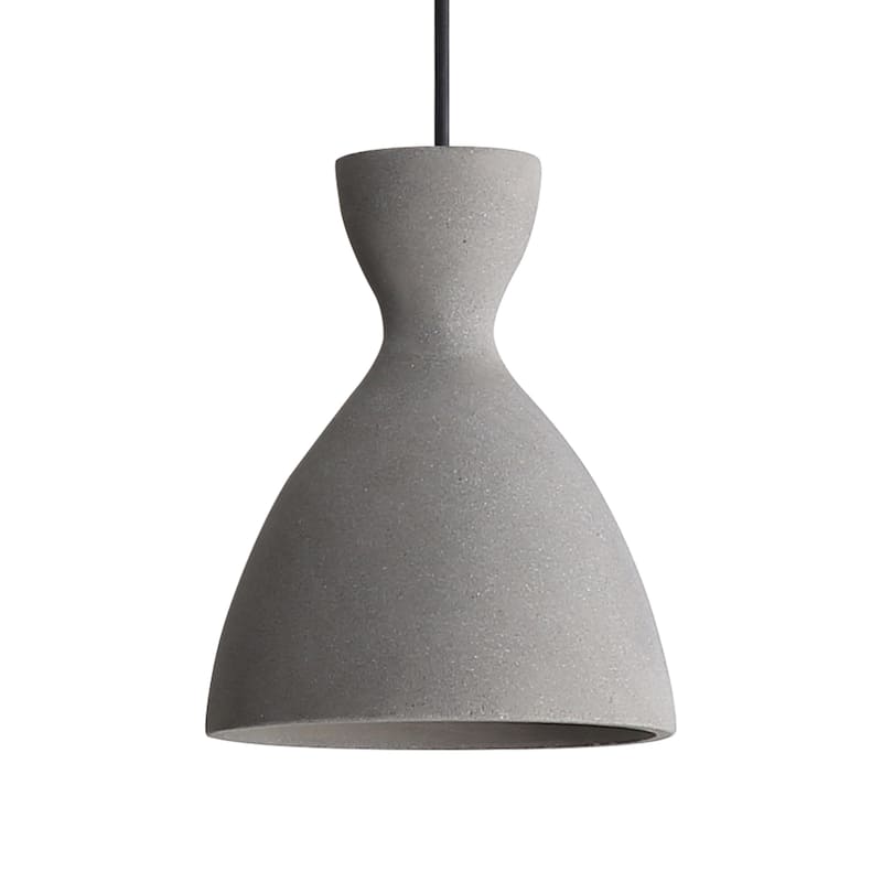 Golden Lighting Aethera 7in Integrated LED Pendant in Grey Cement - Gold