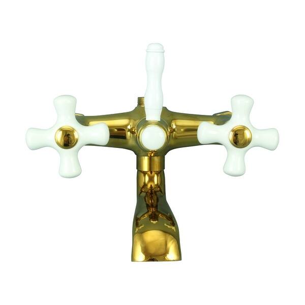 Shop Porcelain Cross Handle Wall Mount Clawfoot Bath Tub Shower