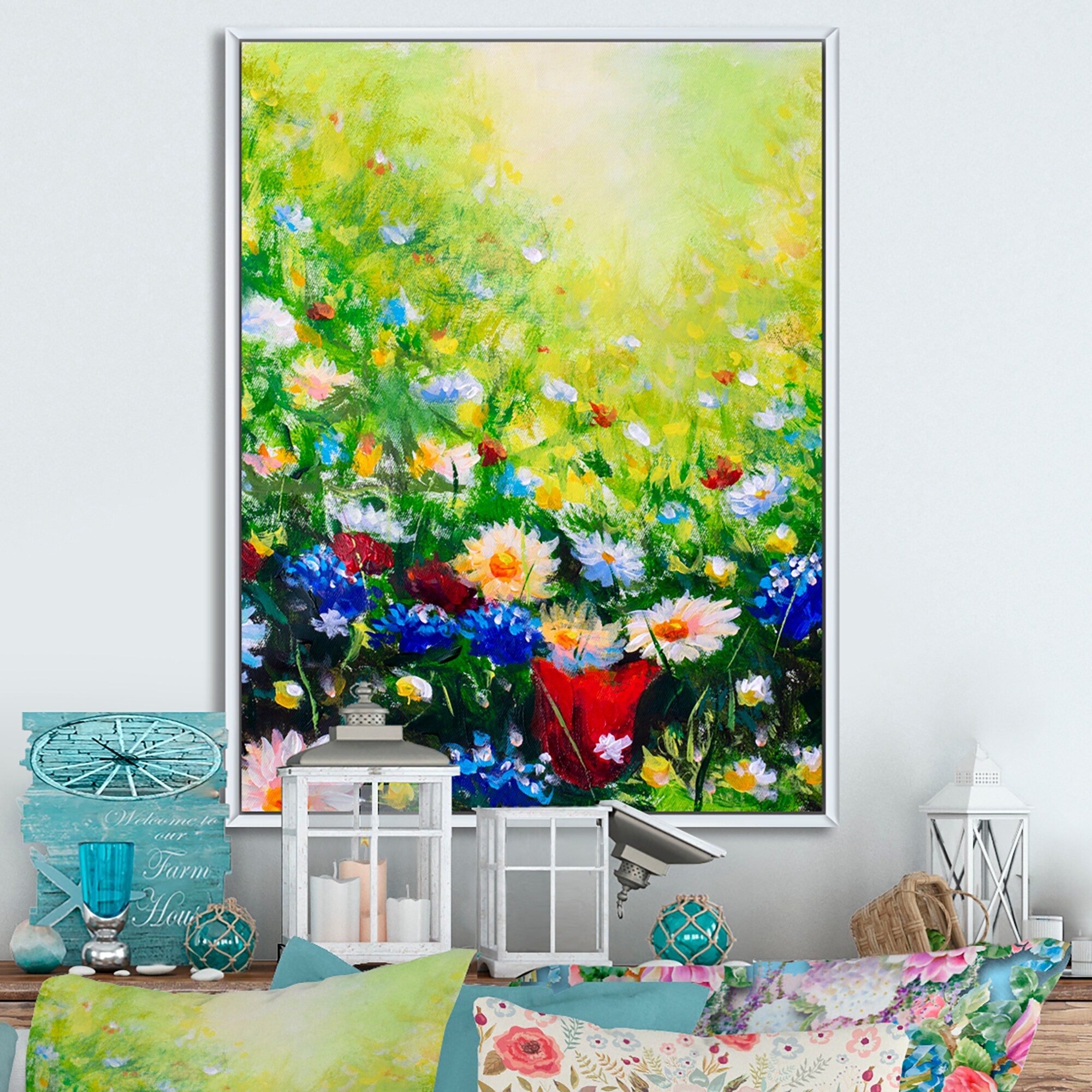 Alaska Art: Mountain Flower painting of Alaska Canvas Print – Talya Johnson, image size:2000x2000