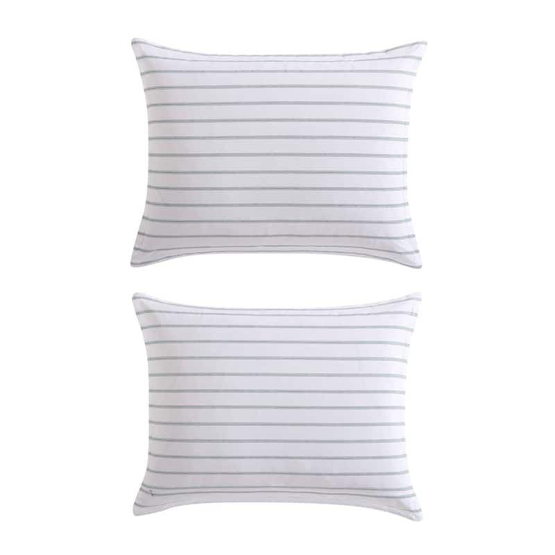 Stone Cottage Trenton Stripe Green Cotton Duvet Cover Set