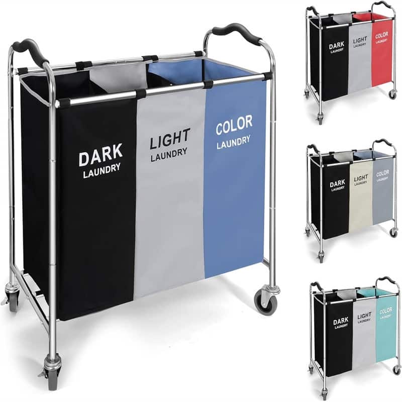 240L Laundry Hamper Large Laundry Basket with Wheels - 35"L x 16"W x 30"H