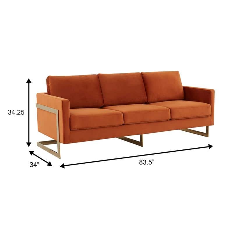 Lincoln 3-Seater Velvet Sofa with Stainless Steel Base Durable Wood Frame Pocket-Spring for Living Room Office Lounge - 83"
