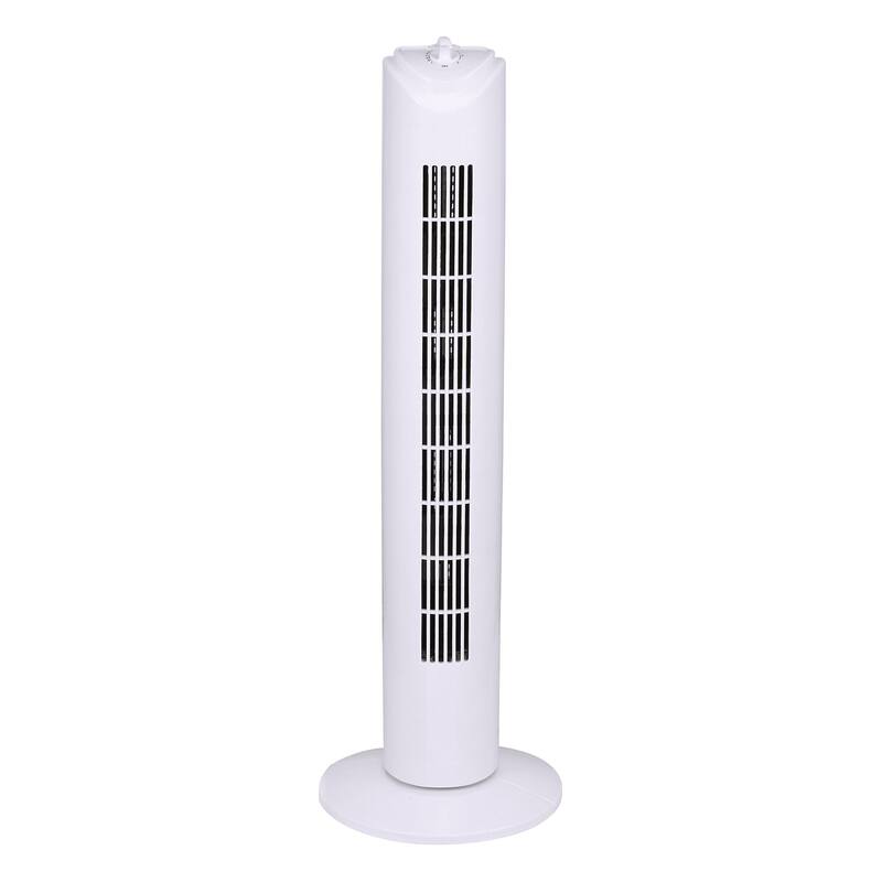 32 Inch Easy Dial Control Oscillating Tower Fan in White