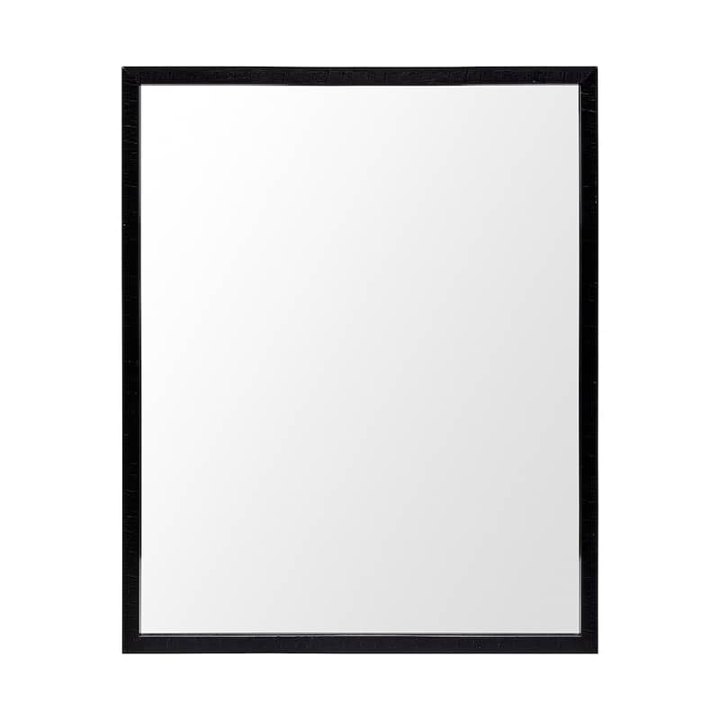 HomeRoots 32" Black Framed Bathroom Vanity Mirror - 25.50 in. x 31.50 in. x 1.75 in.