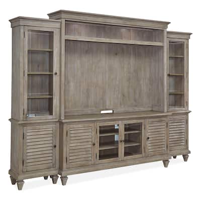 Magnussen Home Calistoga Dovetail Grey Entertainment Wall - W x D x H
