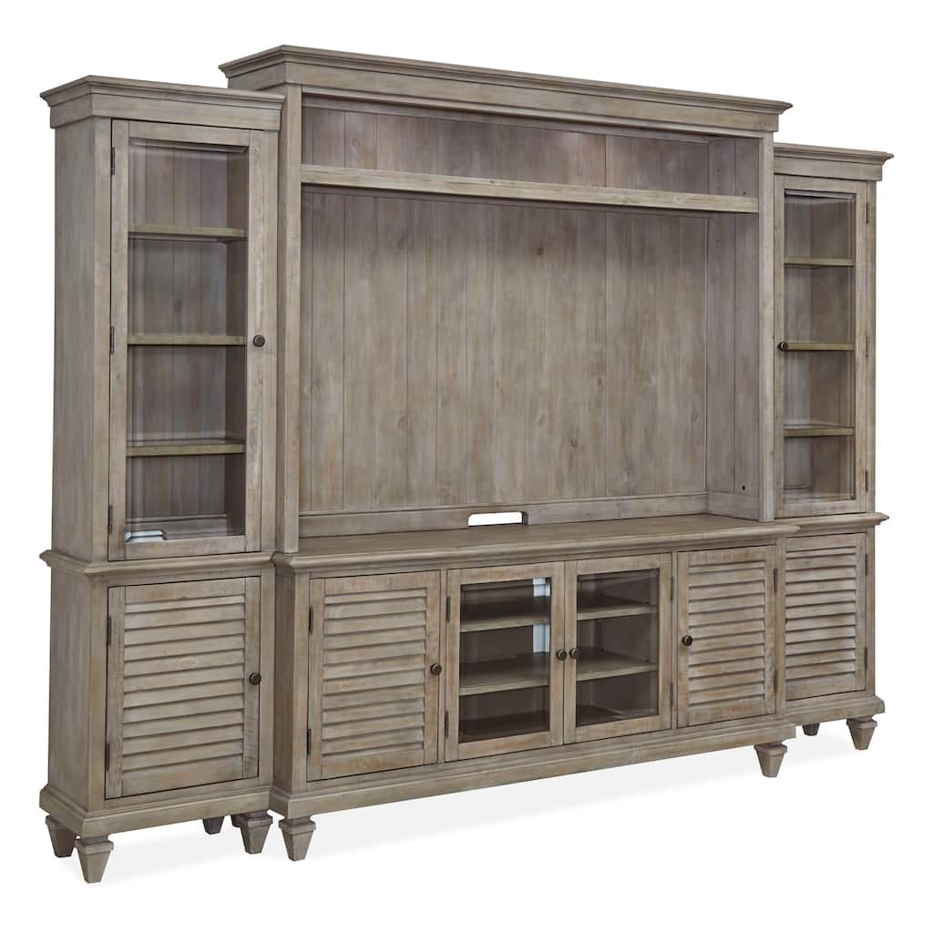 Magnussen Home Calistoga Dovetail Grey Entertainment Wall - W x D x H