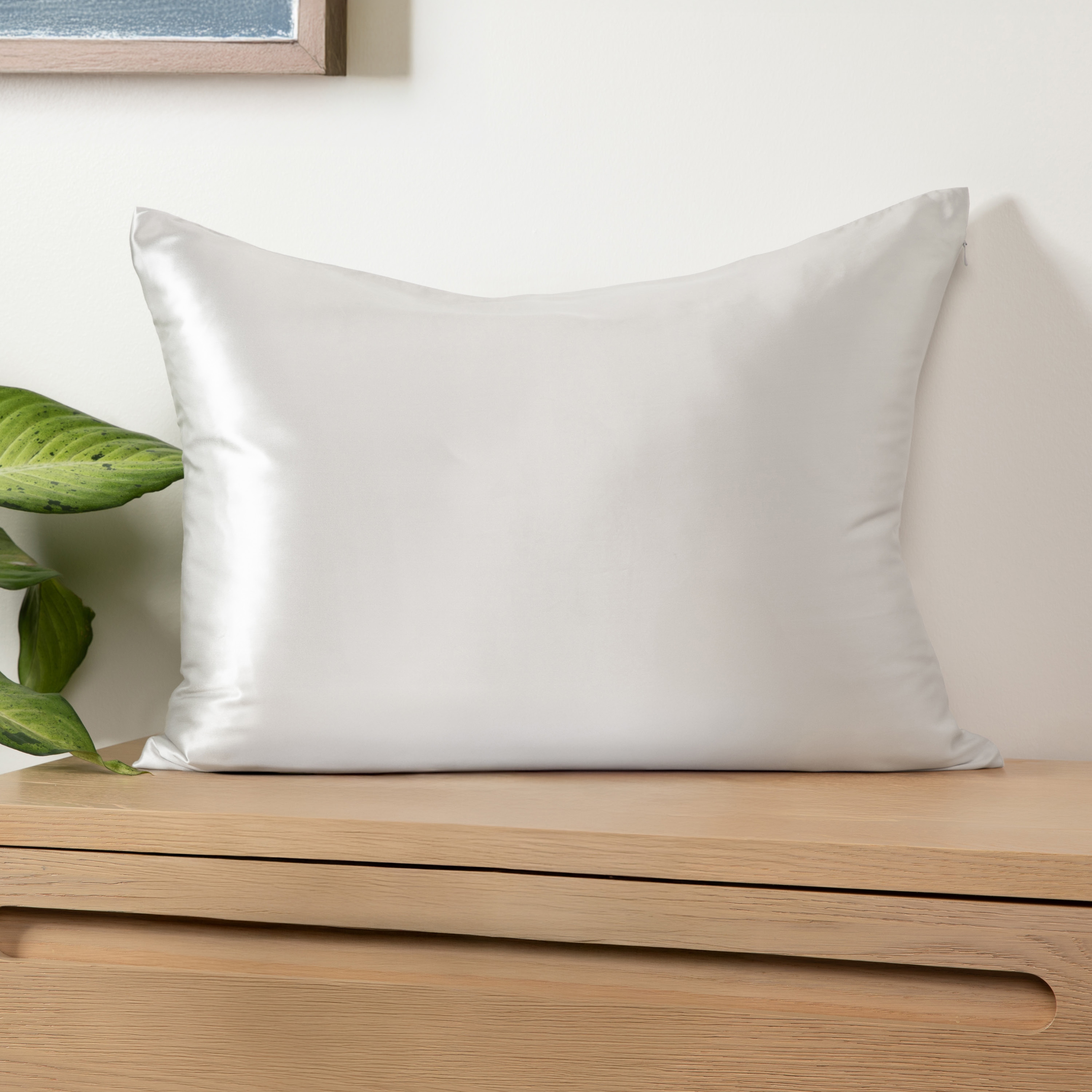 Becky Cameron 100% Mulberry Silk Zippered Pillowcase - King - Silver