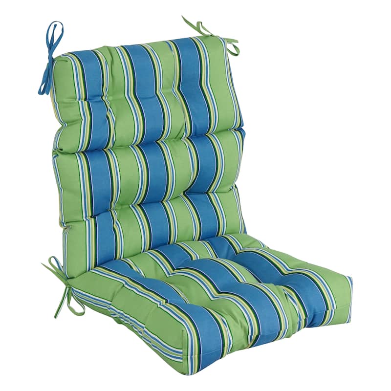 Multi-section Tufted Outdoor Seat/Back Chair Cushion (Multiple Sizes) - 22 x 45 - Haliwell Caribbean