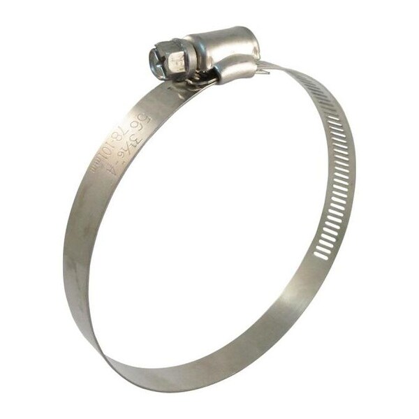 Industro 3-1/16" to 4" Durable Stainless Steel Hose Clamps, Silver - 25 Pack