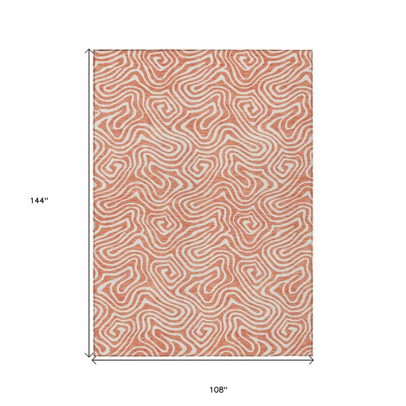 HomeRoots Abstract Transitional Rectangle Outdoor Rug
