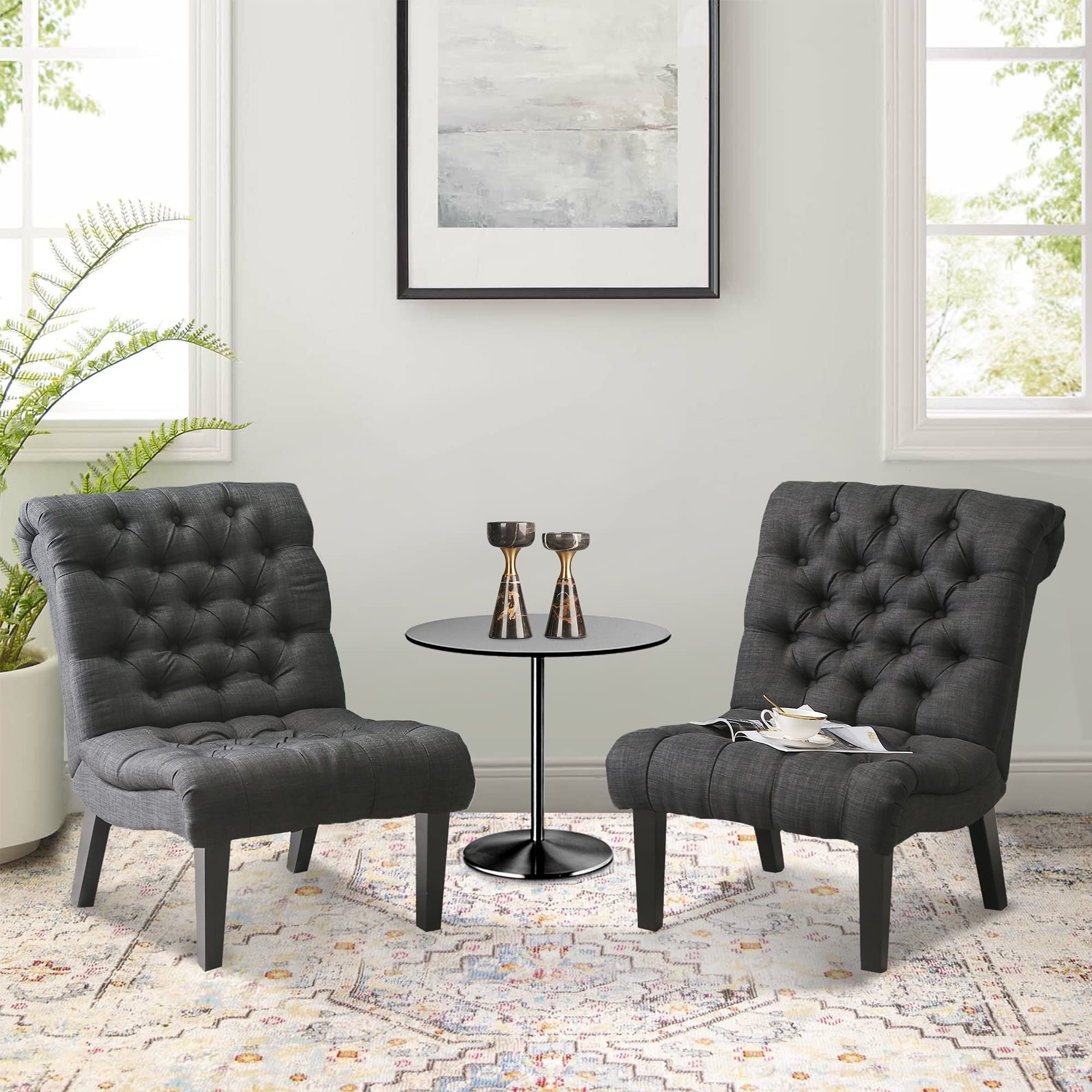 Armless accent chairs best sale for living room