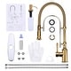 preview thumbnail 47 of 87, WOWOW Single Handle Gooseneck Pull Down Sprayer Kitchen Faucet