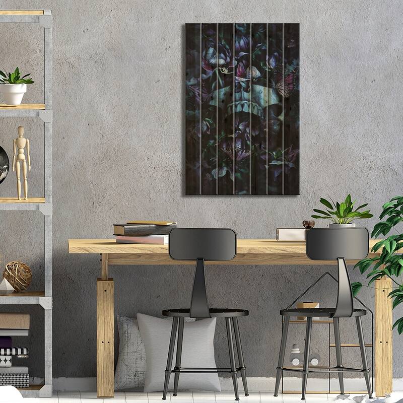Blossom Death Print On Wood by Nicebleed - Multi-Color