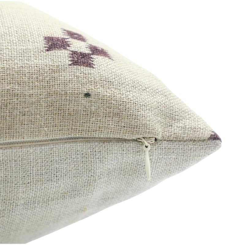 Fabdivine Linen Boho Block print pillow Cover
