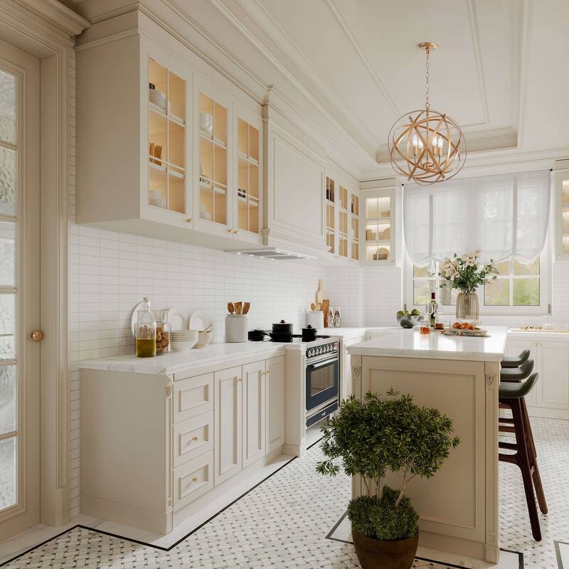 Benita Metal Large Orb 4-light Chandelier