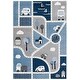 preview thumbnail 28 of 63, SAFAVIEH Carousel Kids Lumnie Neighborhood Rug 4' x 6' - Grey/Blue