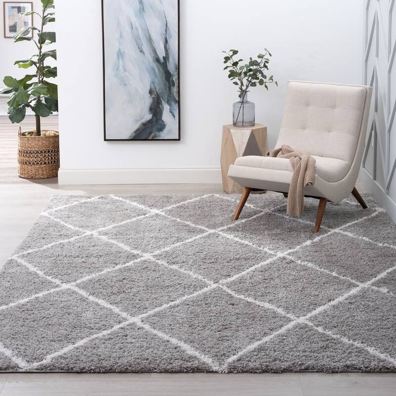 Joy Shag Moroccan Stripe Indoor Area Rug