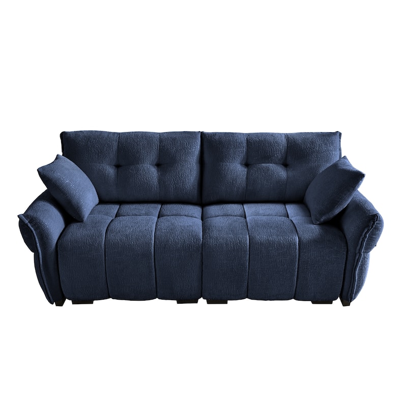 78.7" Chenille 3-Seat Sofa with Tufted Design,High-Resilience Sponge Cushions