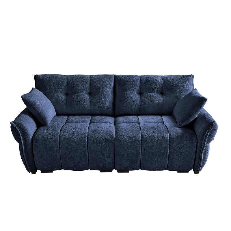 78.7" Chenille 3-Seat Sofa with Tufted Design & Sponge Cushions
