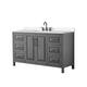 Option Dark Gray, Black Trim, White Quartz Top