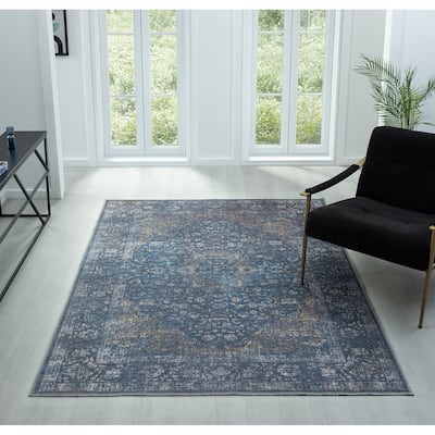 Legacy Alexandria Traditional Bordered Washable Area Rug