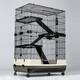 32-inch Small Animal Metal Cage with Lockable Top-Openings (4-Tier ) - Black