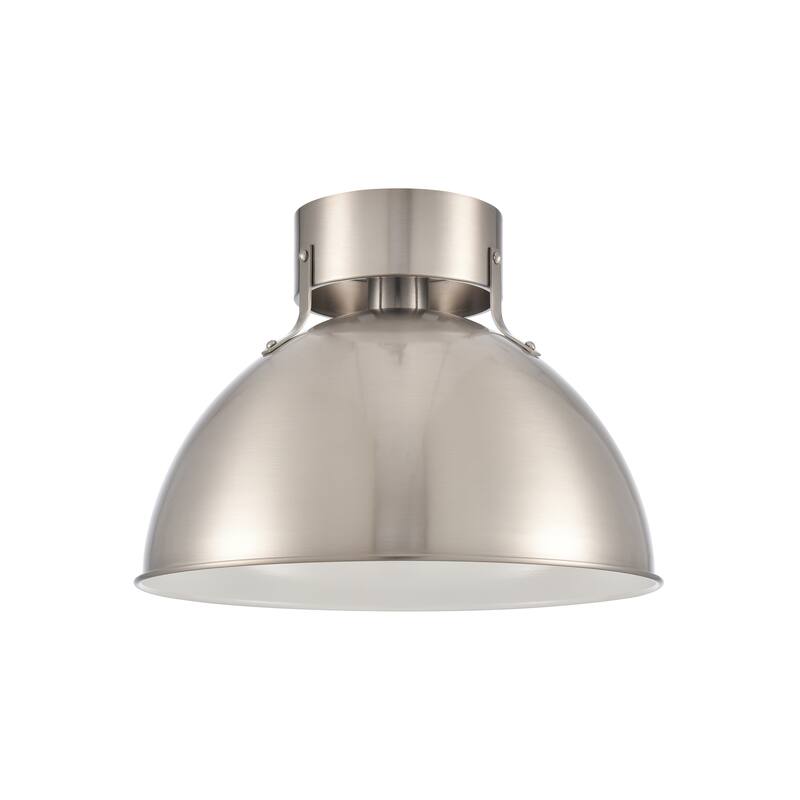 Elk Home Zayne Brushed Gold With Metal Shade 1 Light Semi Flush