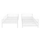 preview thumbnail 7 of 16, White Twin over Twin Size Metal Bunk Bed With Trundle, Can be Divided into Two Beds