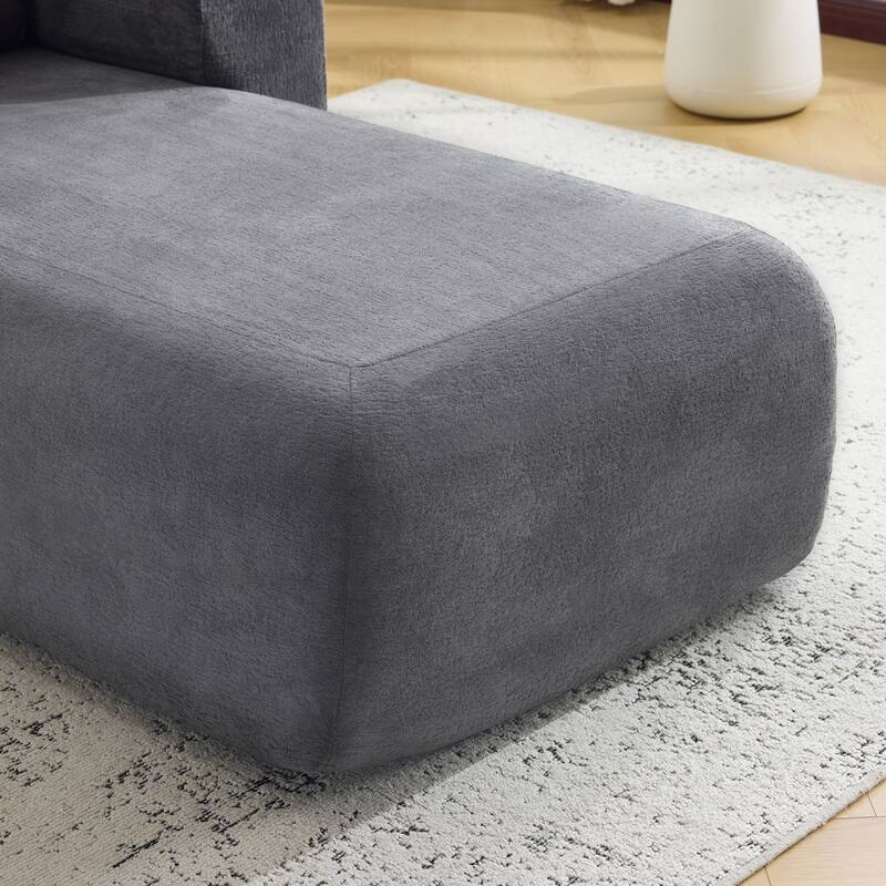 Bezseller Modern Chaise Lounge - Upholstered Sofa with Pillows for Bedroom & Living Room