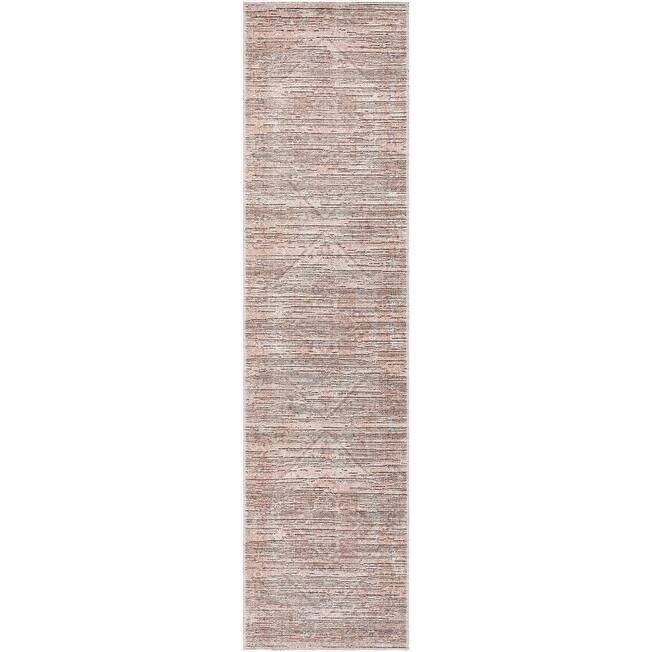Livabliss Nolita Distressed Medallion Machine Washable Area Rug - 2' 6" x 10' - Blush/Beige
