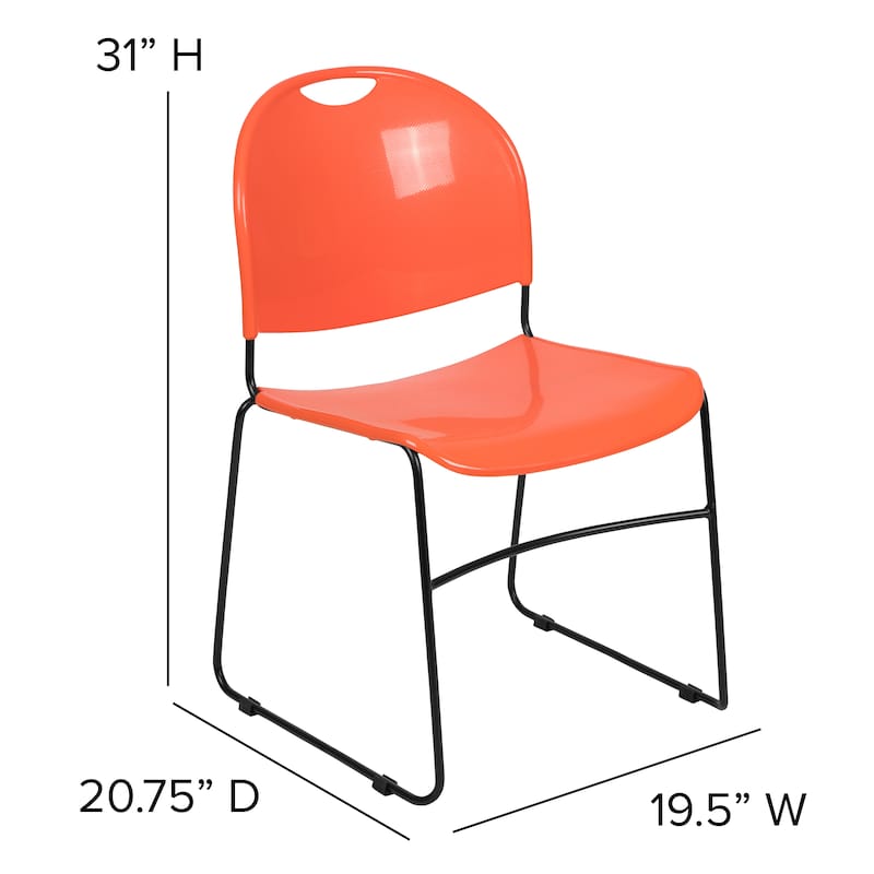 Ultra-compact High-capacity Stacking Metal Chairs (Set of 5)