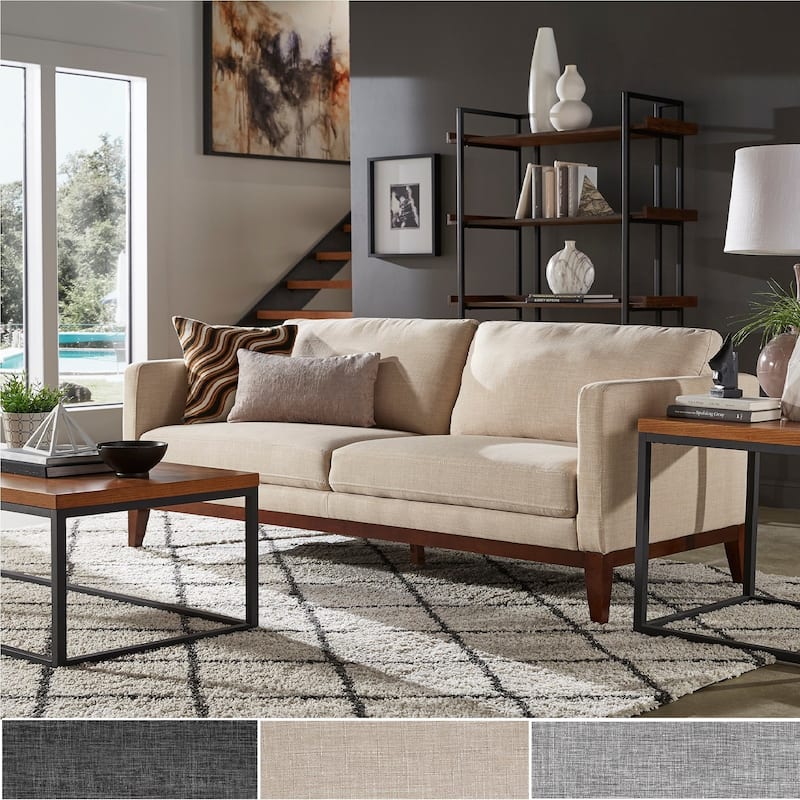 Vail Linen Upholstered Sofa and Loveseat by iNSPIRE Q Modern
