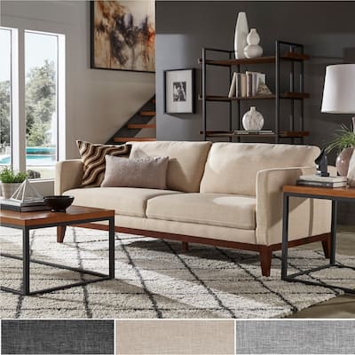 Vail Linen Upholstered Sofa and Loveseat by iNSPIRE Q Modern