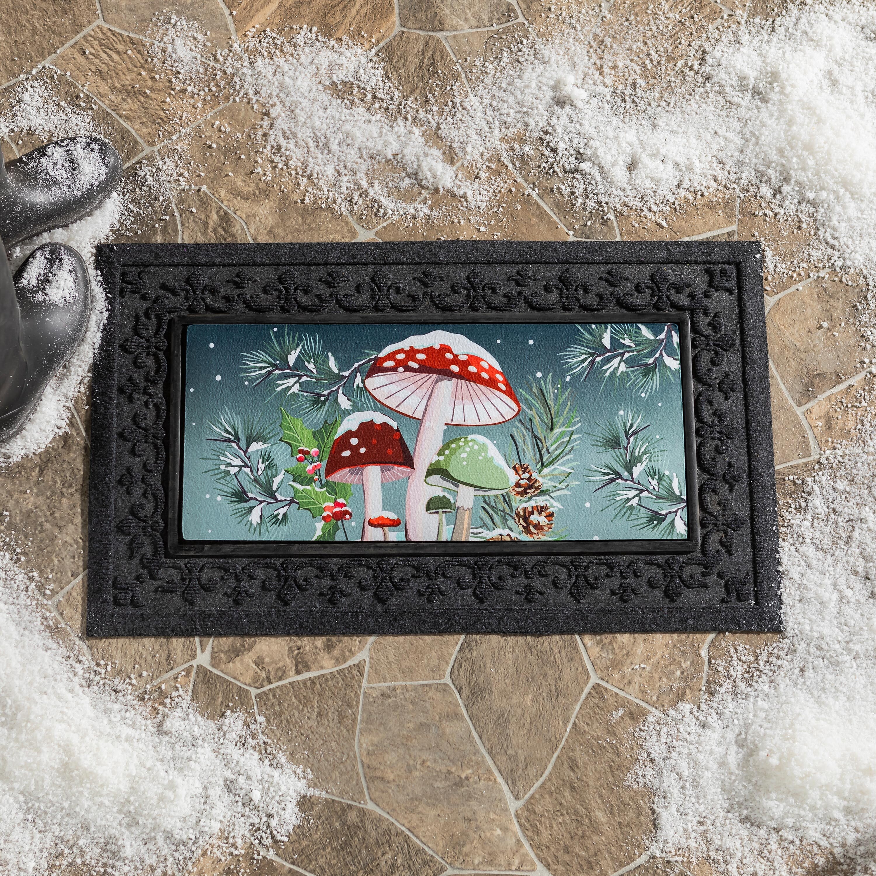 22 in. x 10 in. Joyful Cardinal Winter Visit Sassafras Switch Mat - 22 x 10