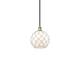 Option Black Antique Brass / White Glass with White Rope
