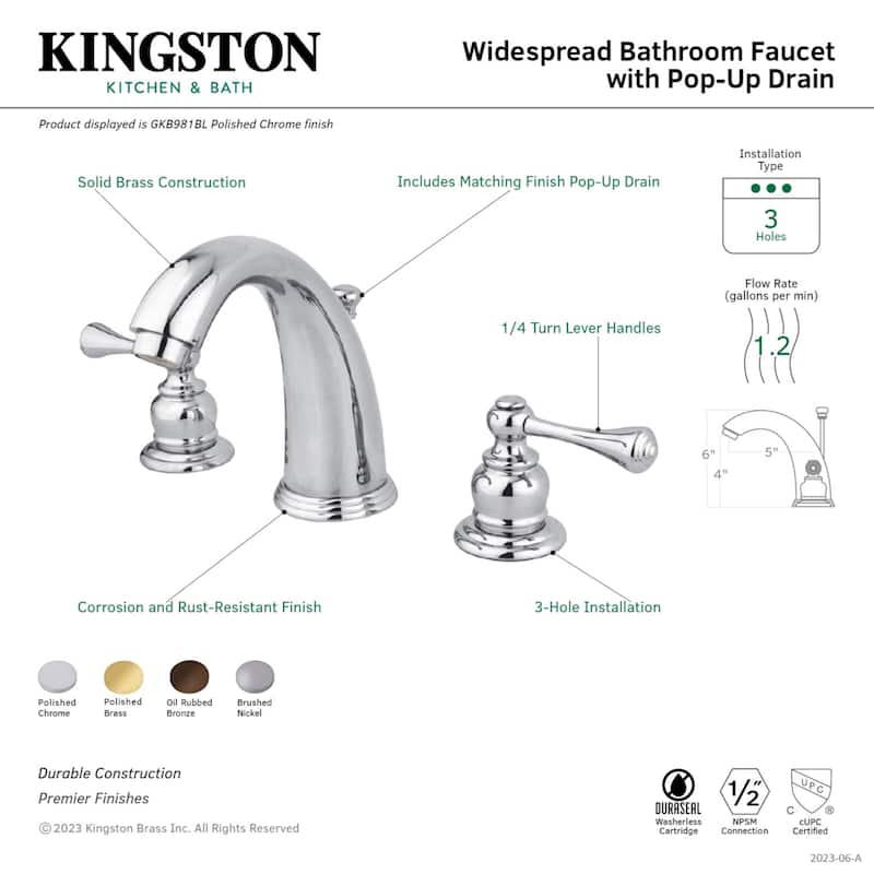 Vintage Deck Mount Widespread Bathroom Faucet