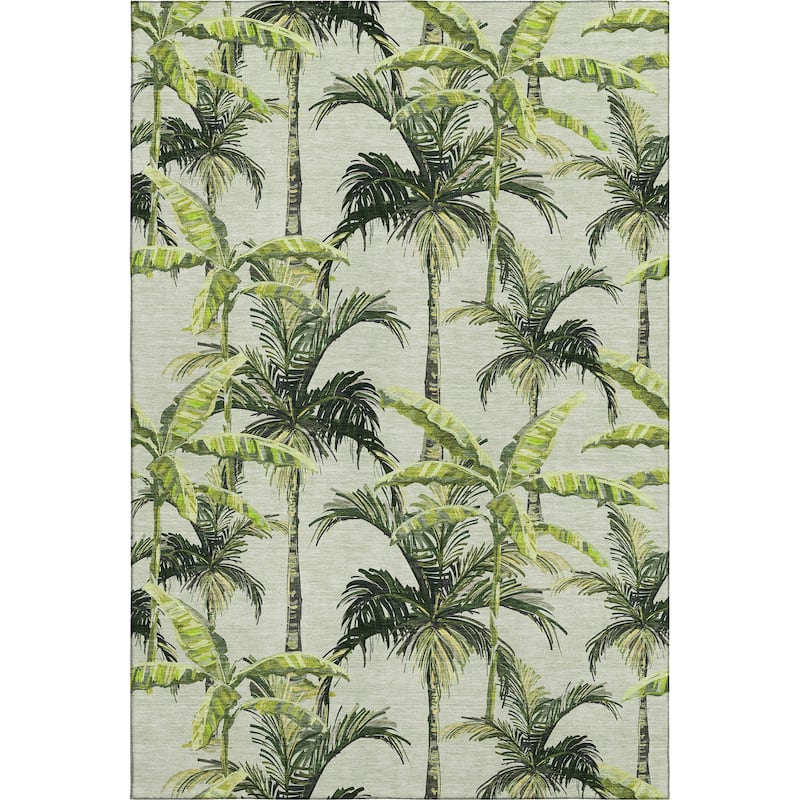 Premium Washable Super Soft Tropical Palm Tree Mayfield Rug
