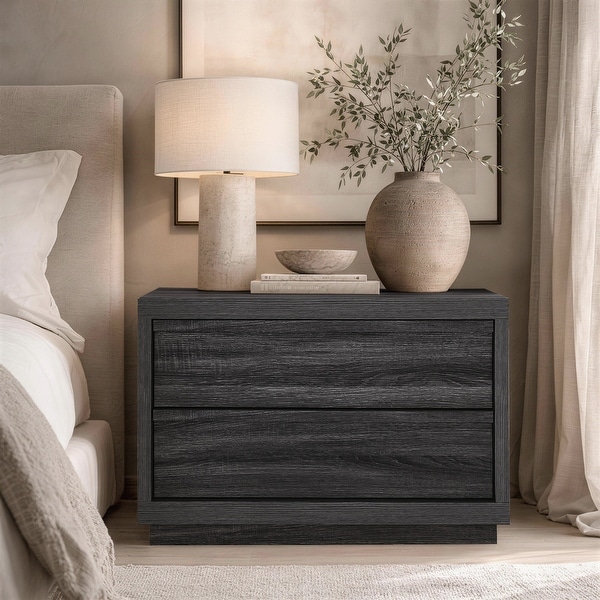 Navis 32 Inch Two Drawer Wood Nightstand - On Sale - Bed Bath