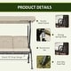 preview thumbnail 7 of 23, Outsunny Outdoor Patio Porch Swing Bench with Included Adjustable Shade Awning & Comfort Padded Seating for Three People