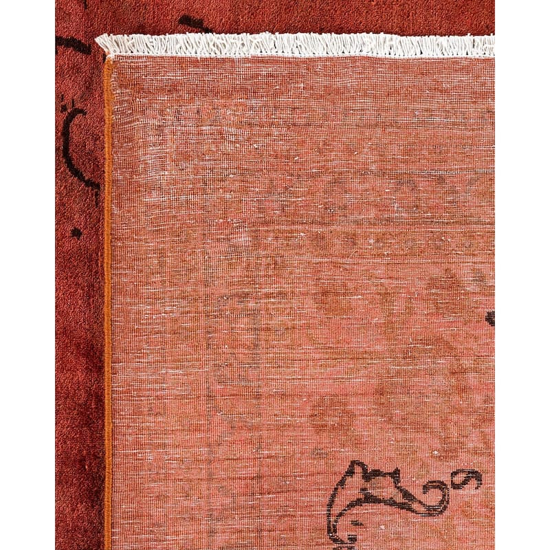 Fine Vibrance, One-of-a-Kind Hand-Knotted Area Rug - Pink, 9' 1" x 12' 5" - 9' 1" x 12' 5"