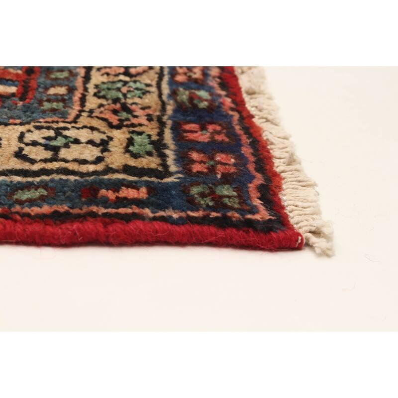 ECARPETGALLERY Hand-knotted Andelz Red Wool Rug - 3'6 x 10'3