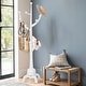 preview thumbnail 63 of 140, Tree-branch Rubberwood Freestanding Coat Rack with Hooks