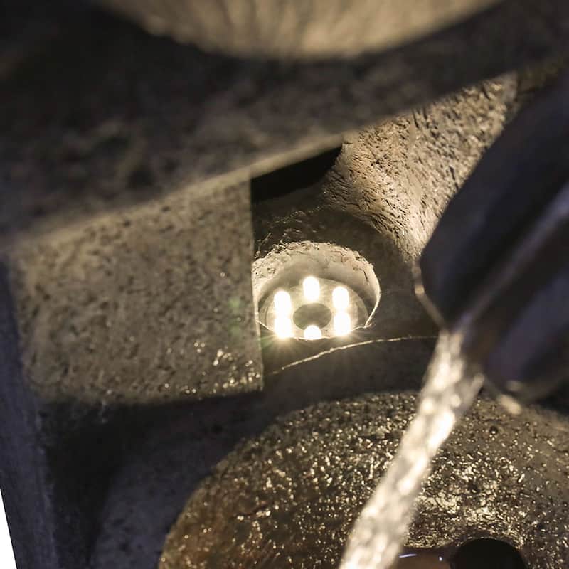 5-Tier Outdoor Water Fountain w/ Lights Water Feature