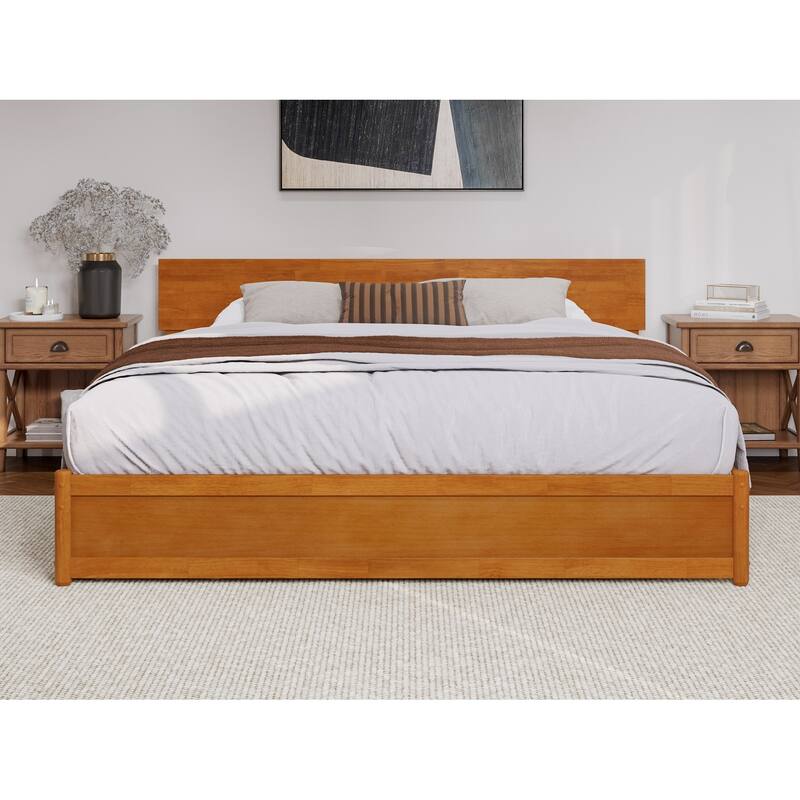 Wesley Platform Bed with Panel Footboard and Storage Drawers