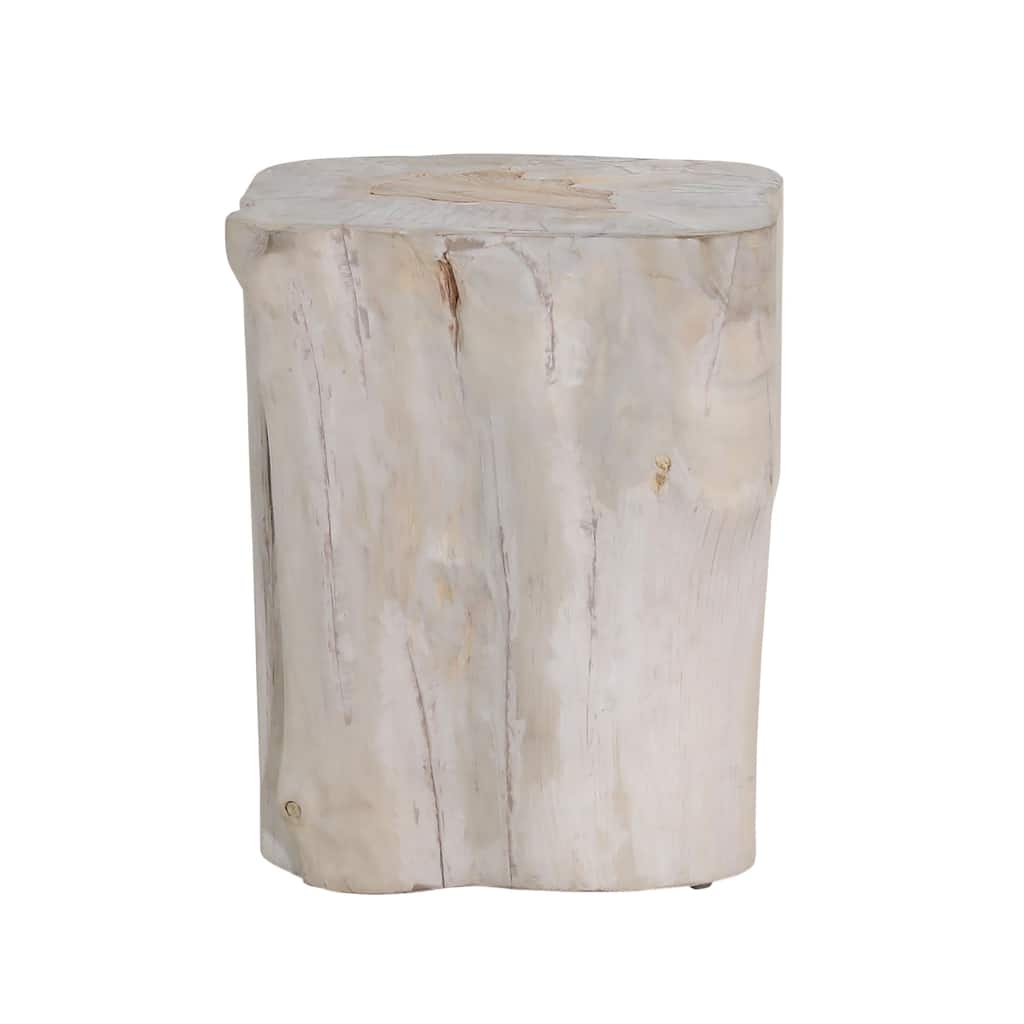 Glenwood Teak End Table, White
