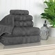 preview thumbnail 34 of 55, Superior Cotton Quick-Drying 6 Piece Highly Absorbent Towel Set Charcoal