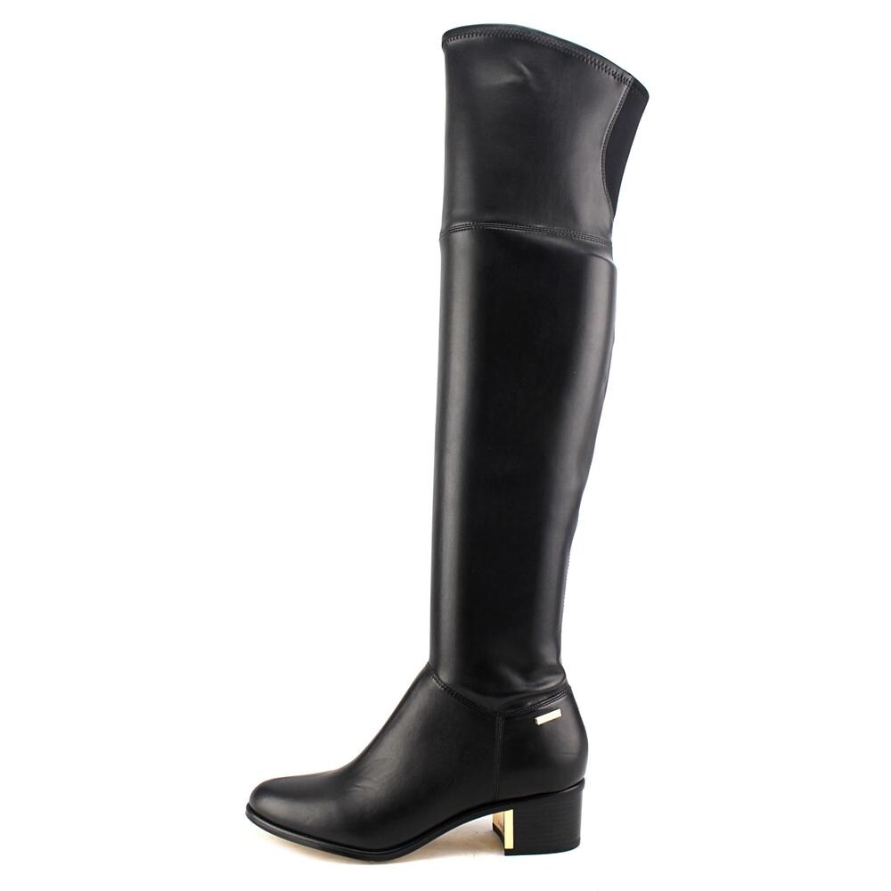 carli over the knee block heel boots