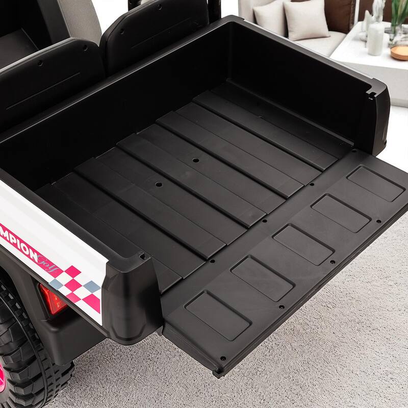 24V Kids Electric Ride-On Track with Dual Seats, Remote Control, Bluetooth Audio, and 4-Wheel Suspension