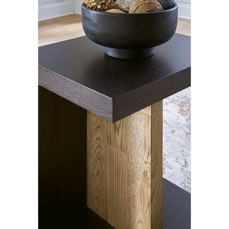 Signature Design by Ashley Kocomore Brown/Beige Chairside End Table - 22"W x 18"D x 24"H