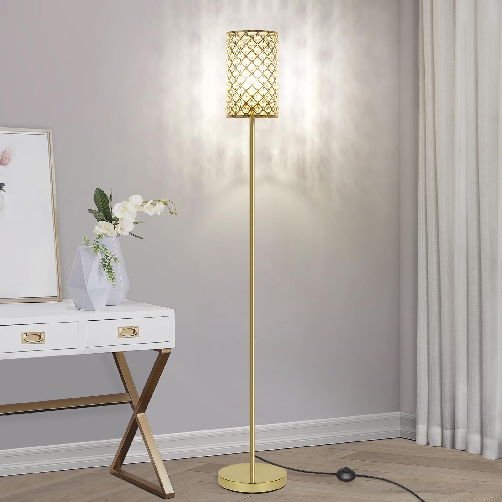 Gold corner lamp cheap
